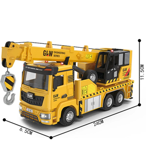 اسباب بازی ماشین فلزی جرثقیل مقیاس 1:40 GLW ENGINEERING VEHICLE_ماشین اسباب بازی
